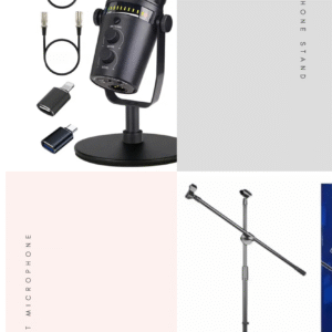 Podcast microphone and stand
